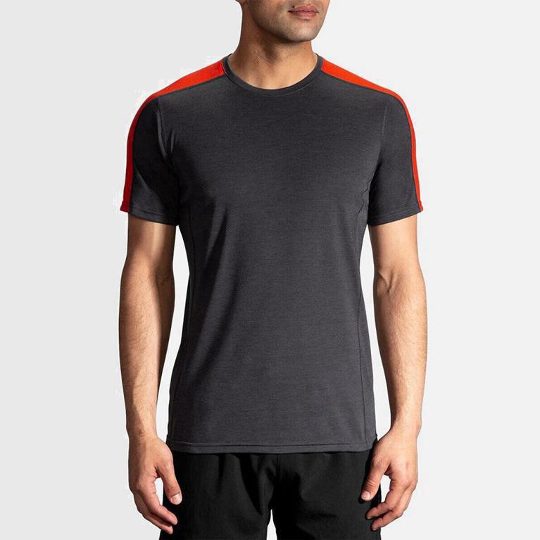 Brooks Distance - Camisetas Manga Corta Hombre - Gris (CIBN-03786)